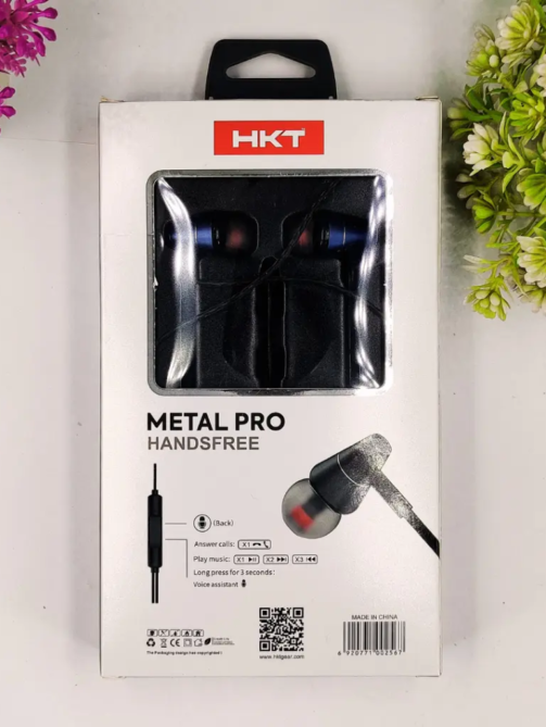 [HF1HKT12-4] HKT METAL PRO 3.5mm Handsfree Premium Sound & Comfort