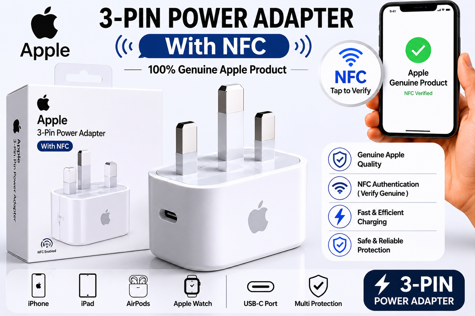 Apple 3PIN Adopter With NFC